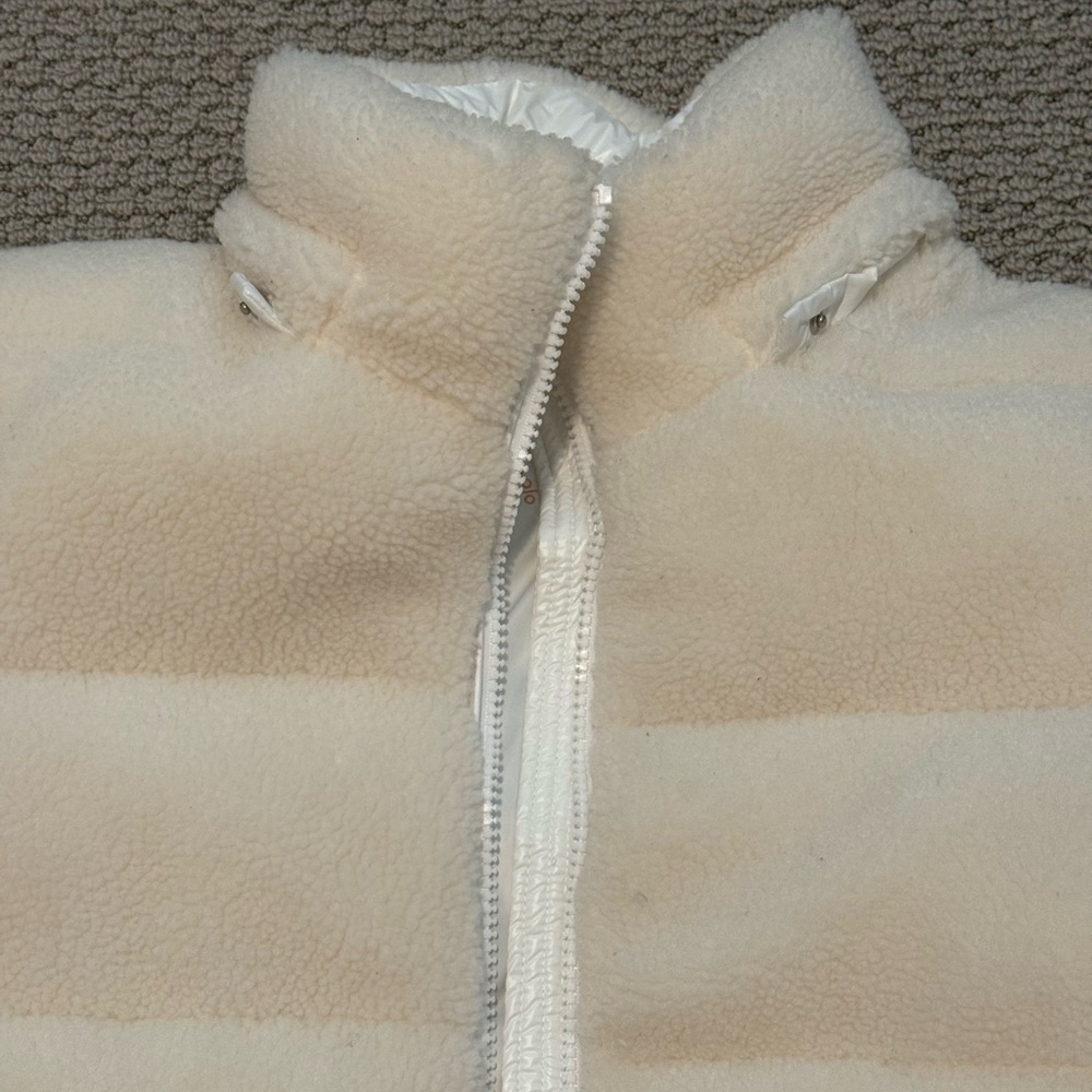 Save the Duck White Fleece Puffer Coat - Picture 6 of 13
